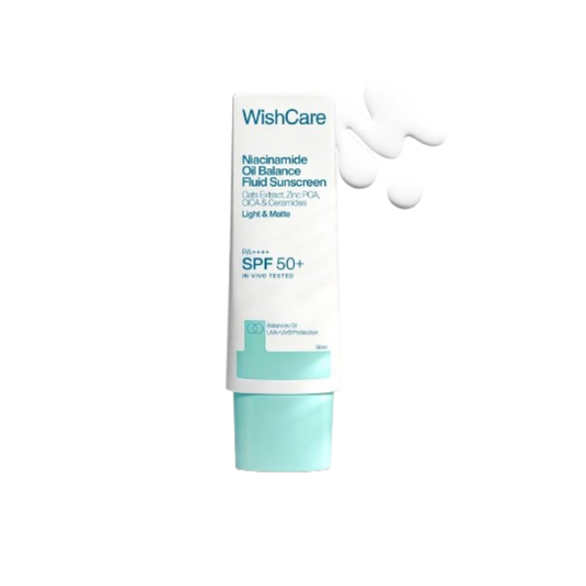 Wishcare 5% Niacinamide Oil Balance Fluid Sunscreen | SPF50