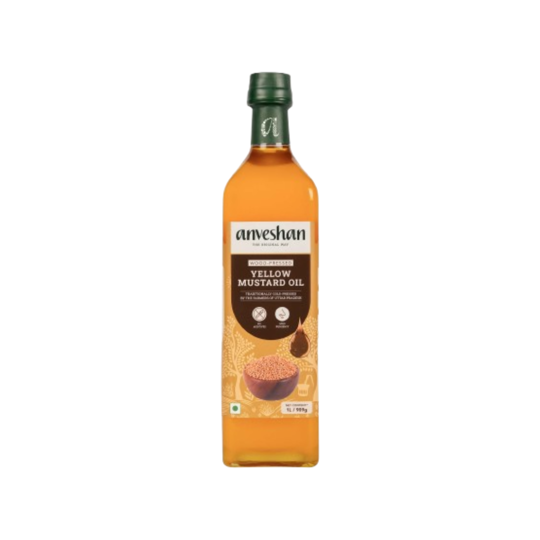 Anveshan Wood Pressed Yellow Mustard Oil