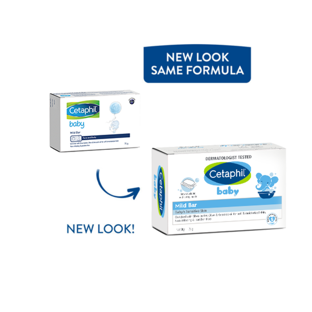 Cetaphil Baby Mild Bar Face & Body For Baby's Sensitive Skin