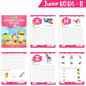 Rising Star Preschool Learning Junior KG Kit B| Alphabet Letters Writing| Numbers| General Knowledge| Rhymes & Stories| Worksheets & Assessment Book