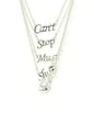 Silver-Plated Alloy Quotation Layered Necklace - The Pari