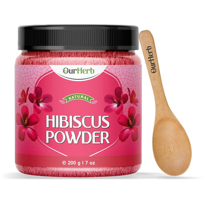 OurHerb Hibiscus Flower Powder For Face Pack And Hair Mask For All Types Of Hair