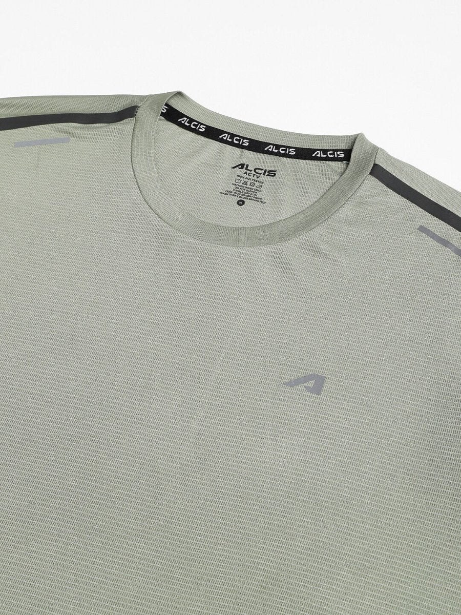 Alcis Men Drytech+ Anti-Static Slim-Fit Round Neck Running T-Shirt