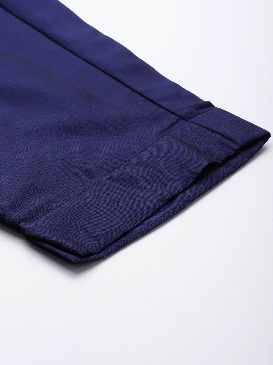 Ahalyaa Unstitched Navy Blue Dress Material