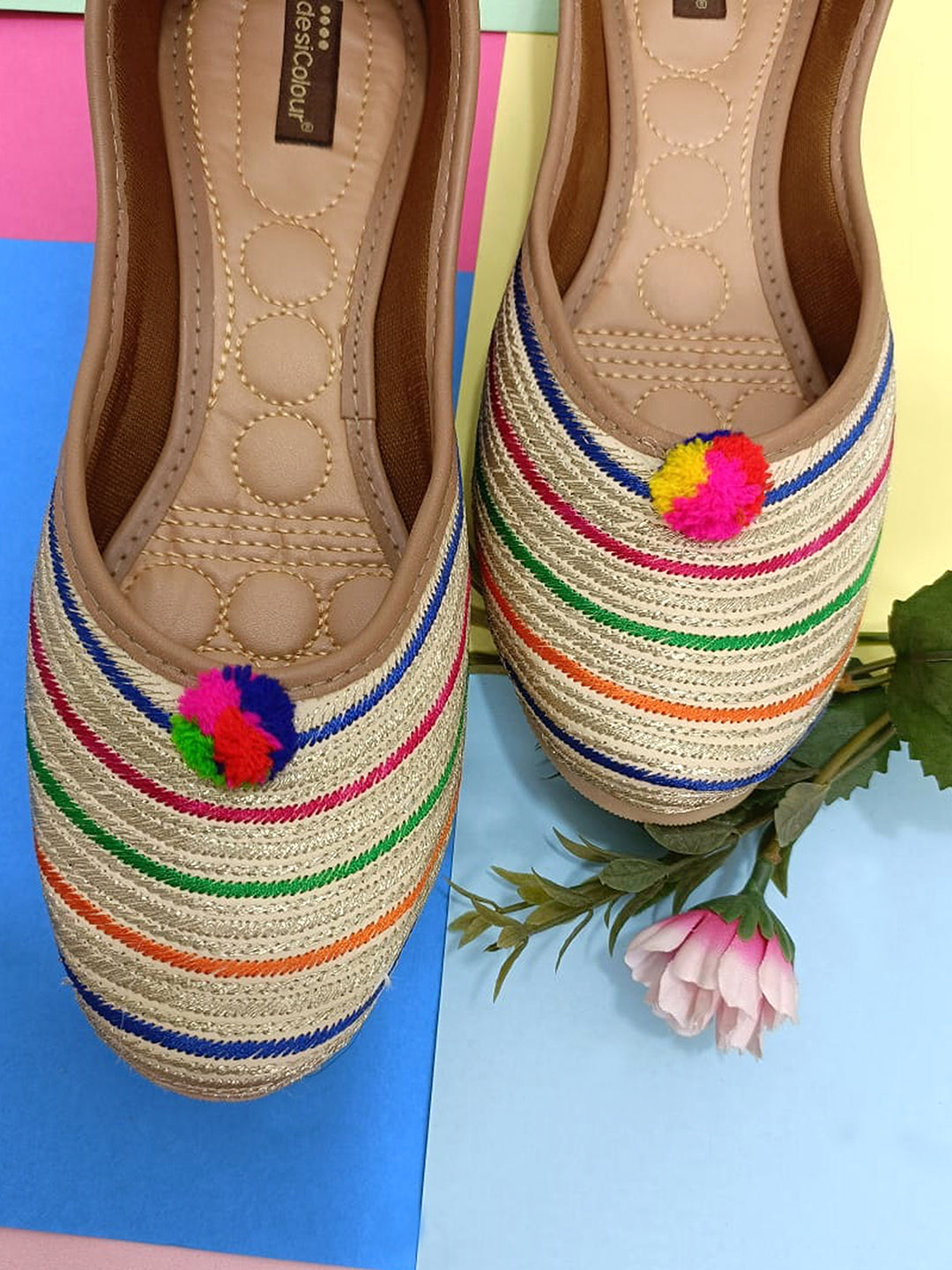 Desi Colour Women Indian Ethnic Footwear-Multi Archie