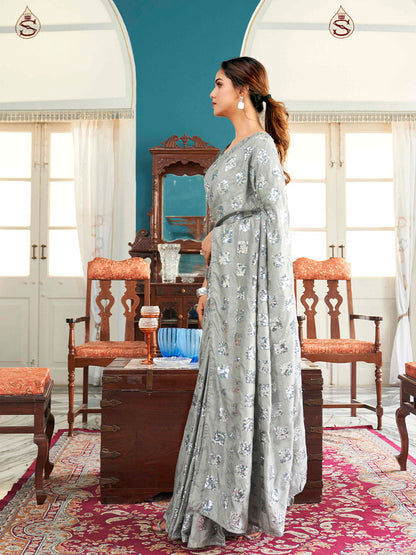 Tikhi Imli Embellished Sequinned Heavy Work Saree