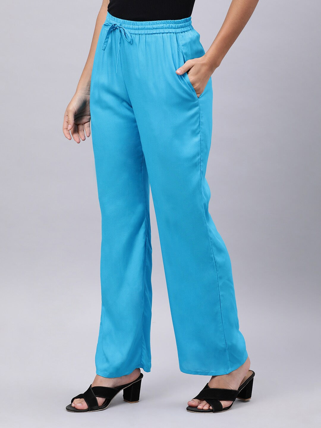 Souchii Blue Liva Ethnic Palazzos