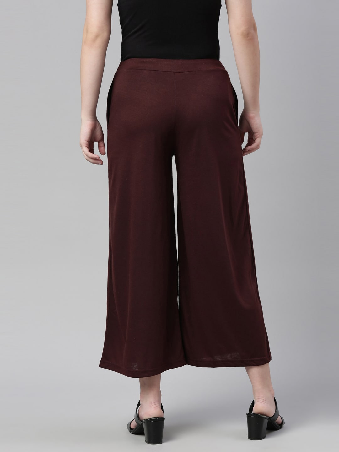 Souchii Brown Knitted Ethnic Palazzos