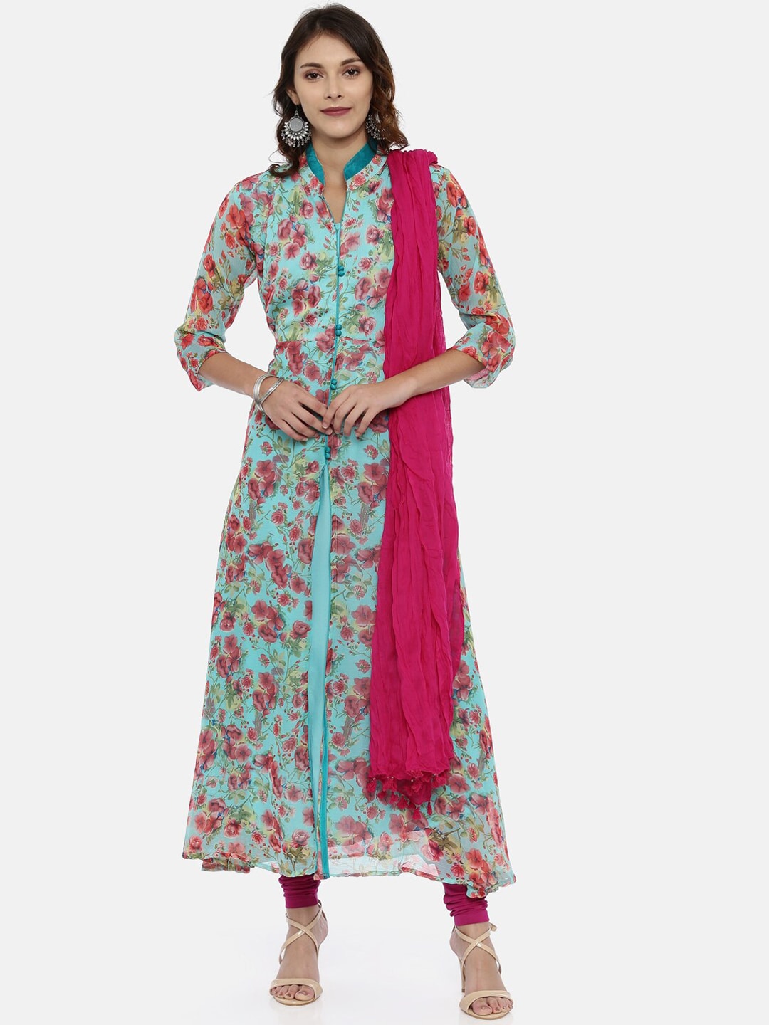 Souchii Pink Solid Tasselled Cotton Dupatta