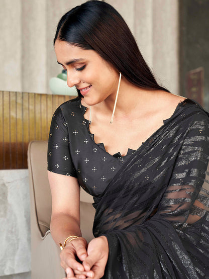 Tikhi Imli Woven Design Satin Ready to Wear Saree