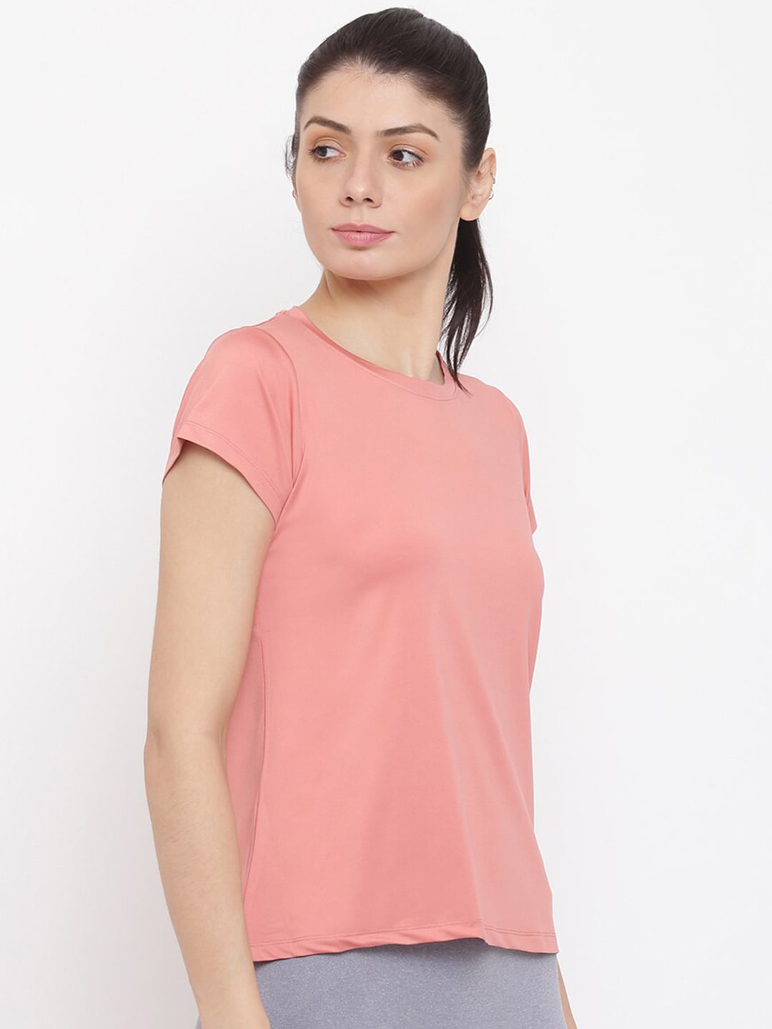 MKH Women Pink Dri-FIT Running T-shirt