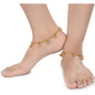 AanyaCentric Gold-Polished Traditional Anklets Payal - Classic and Stylish for Women and Girls