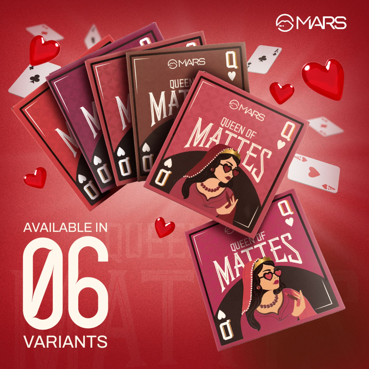 MARS Cosmetics Queen Of Mattes Reds & Maroons Liquid Lipsticks - Plums Maroons