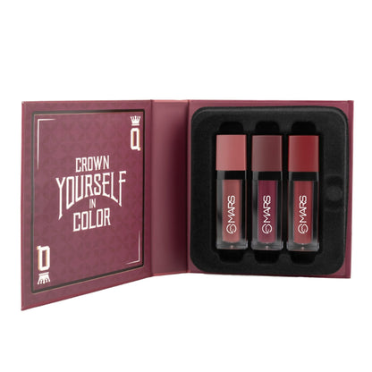 MARS Cosmetics Queen Of Mattes Reds & Maroons Liquid Lipsticks - Plums Maroons