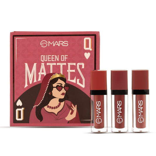 MARS Cosmetics Queen Of Mattes Reds & Maroons Liquid Lipsticks - Blushed Nudes