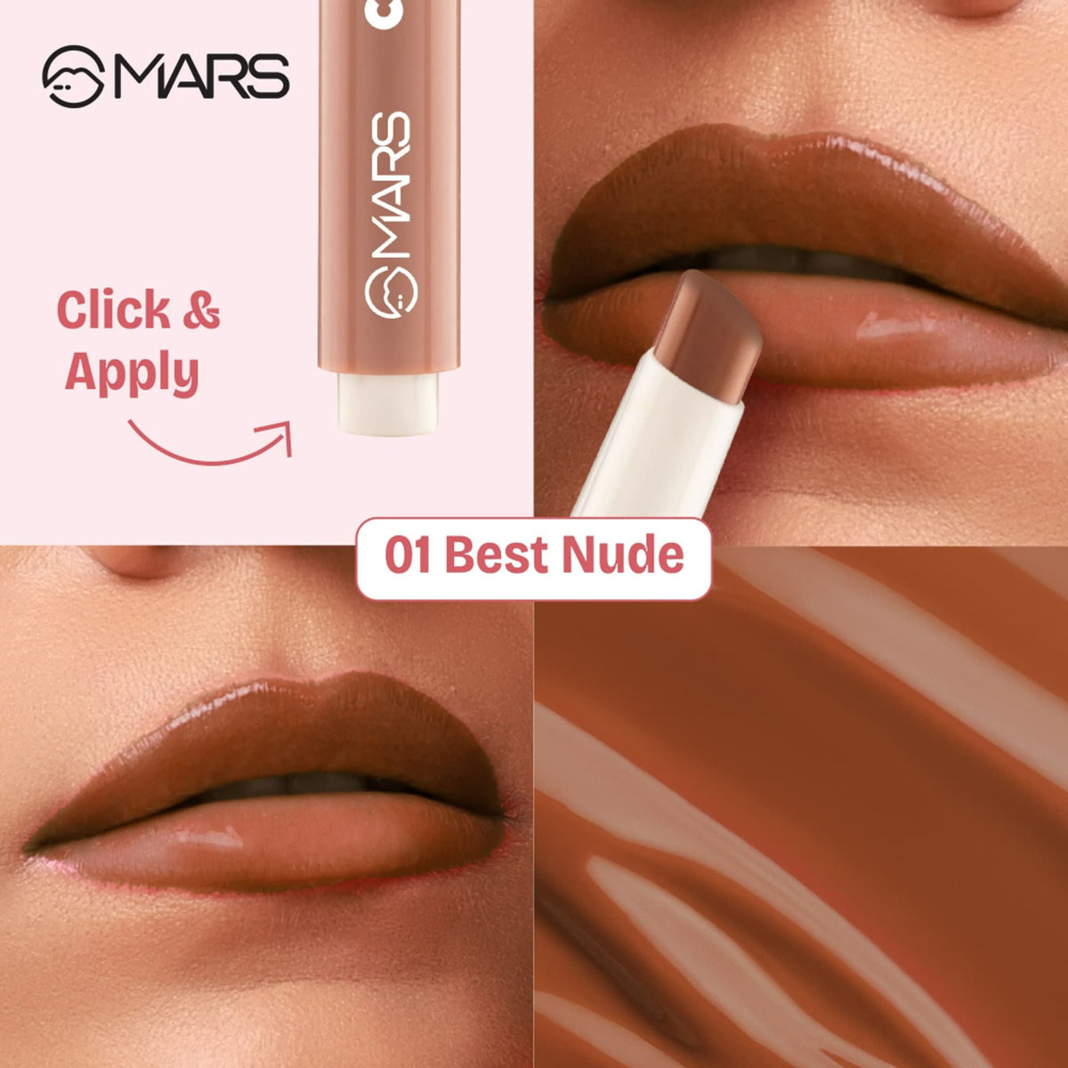 MARS Cosmetics Click Stix Gloss Lip Balm - 01-best Nude