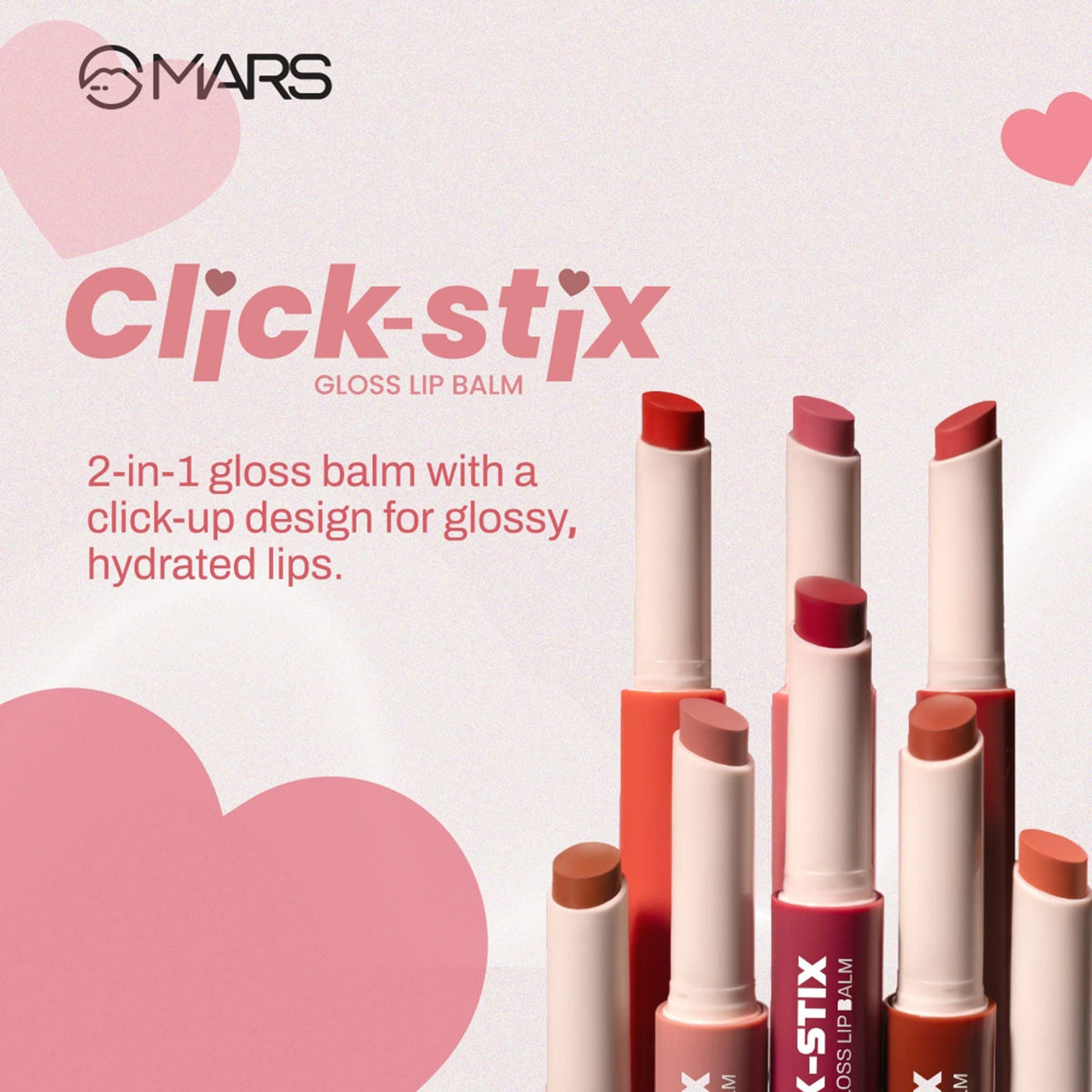 MARS Cosmetics Click Stix Gloss Lip Balm - 05-cinnamon Swirl