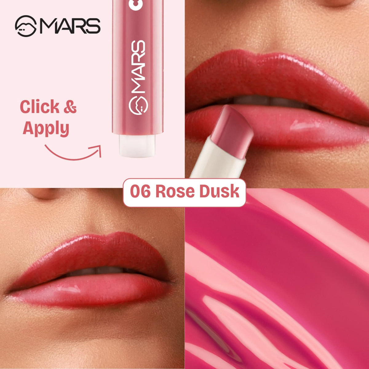 MARS Cosmetics Click Stix Gloss Lip Balm - 06-rose Duck