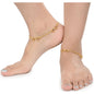 AanyaCentric Gold-Polished Traditional Anklets Payal - Classic and Stylish for Women and Girls