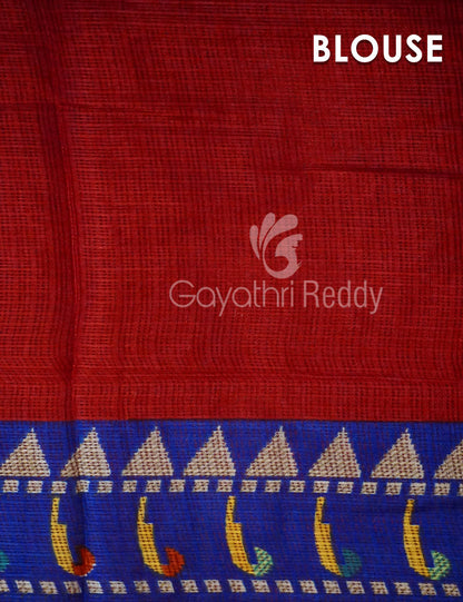 Red Colour Saree With Paithani Print Semi Soft Silk Kota Saree By Gayathri Reddy Designer Studio