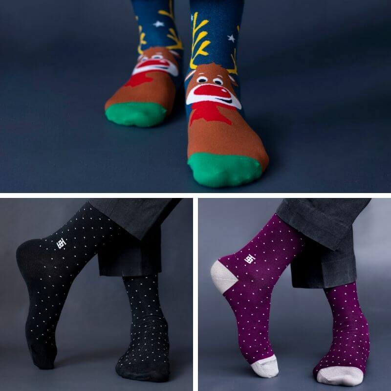 Socksoho Luxury Men Socks Happy Gift Box