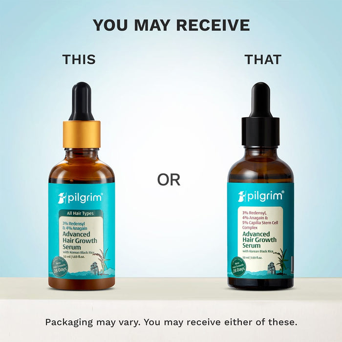 Pilgrim Redensyl 3% + Anagain 4% + 5% Capilia Stem Advanced Hair Growth Serum with Korean Black Rice