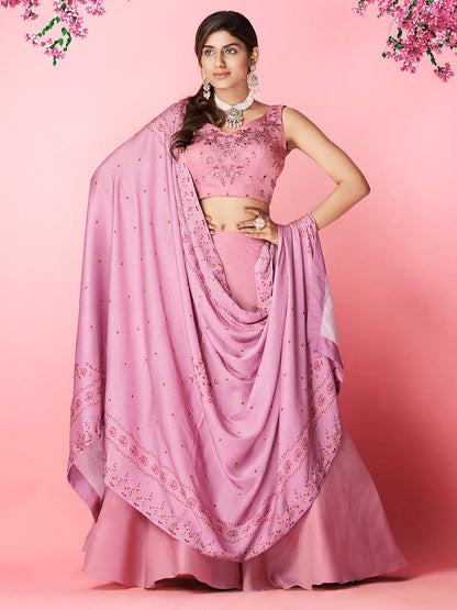 Myra Lilac Art Silk Designer Lehenga