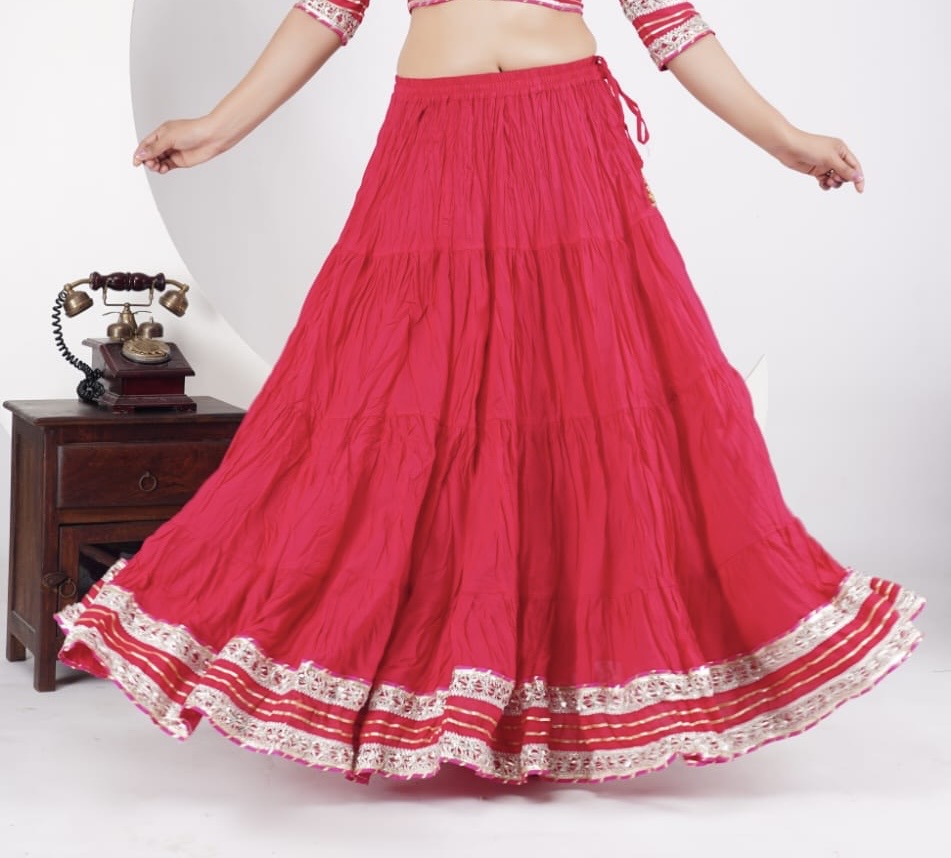 Cotton Lehenga Skirt - garba chaniya