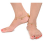 AanyaCentric Gold-Polished Traditional Anklets Payal - Classic and Stylish for Women and Girls