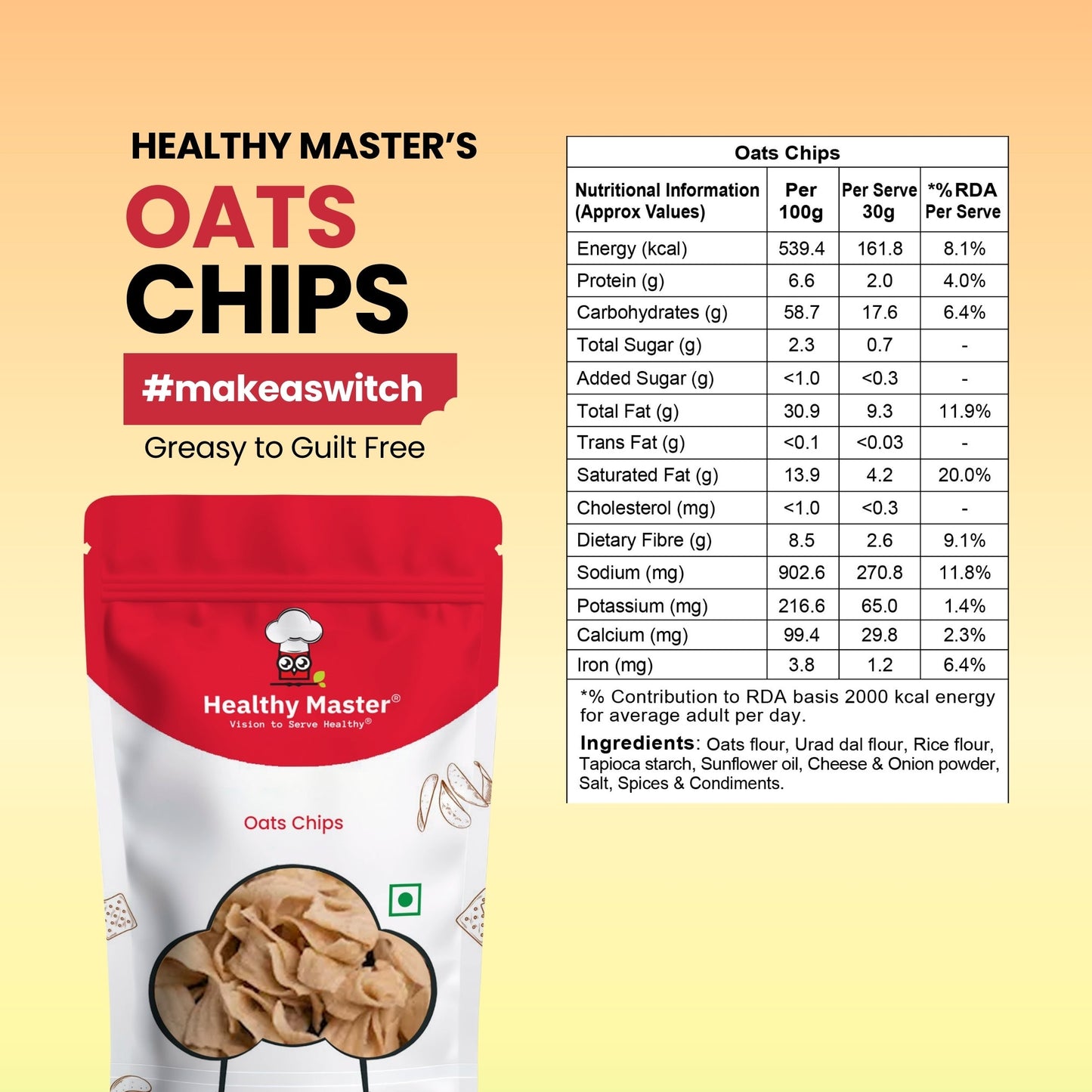 Healthy Master Light & Crispy Oats Chips
