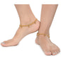 AanyaCentric Gold-Polished Traditional Anklets Payal - Classic and Stylish for Women and Girls