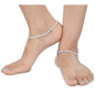 AanyaCentric Silver Plated Traditional Anklets Payal - Classic and Stylish for Women and Girls