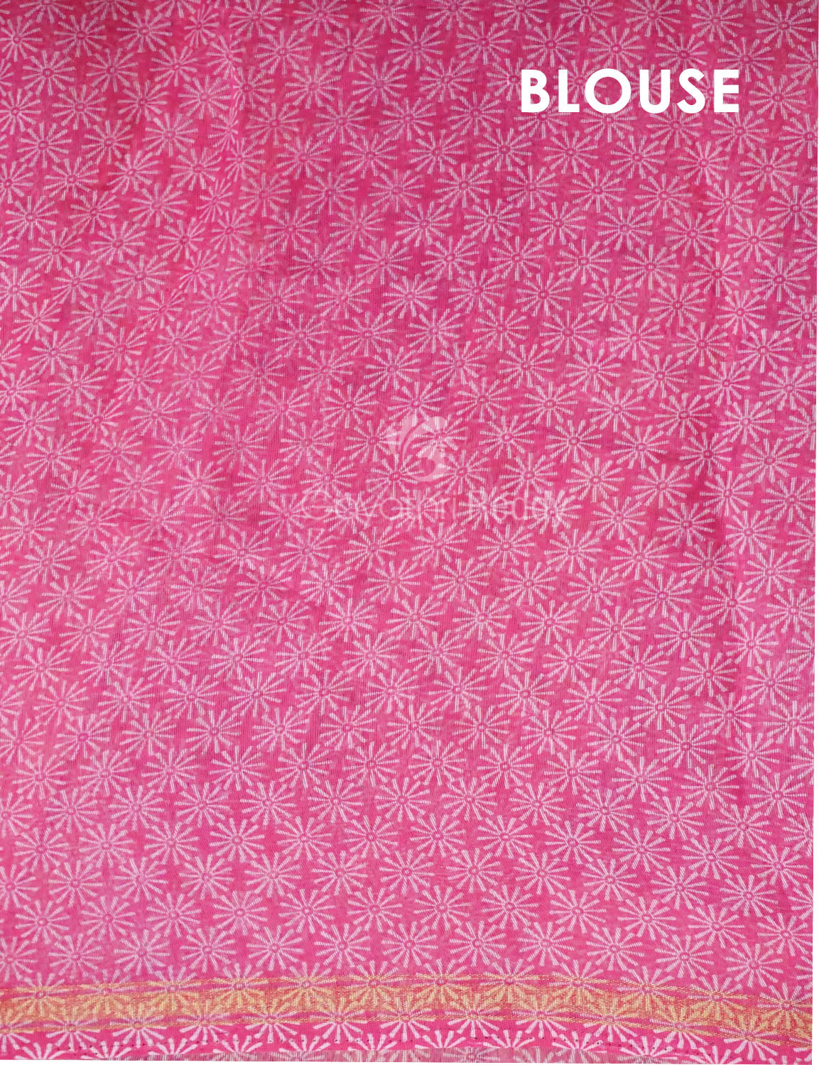 Neon Pink Printed Semi Chanderi Saree By Gayathri Reddy Designer Studio