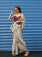 Tikhi Imli Floral Printed Poly Chiffon Saree