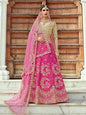 Myra Magenta Art Silk Lahanga
