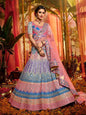 Myra Grey and Pure Organza Embroidered Lehenga