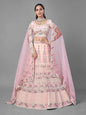 Myra Pink Heavy Embroidered Soft Net bridal Lehenga