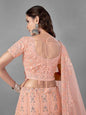Myra Beautiful Peach Heavy Embroidered Soft Net Bridal Lehenga