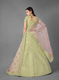 Myra Pista Heavy Embroidered Art Silk Bridal Lehenga