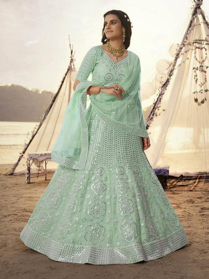 Myra Firoze Embroidered Organza bridal Lehenga