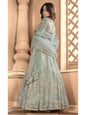 Myra Dusty Sea Blue Heavy Embroidered Anarkali Suit
