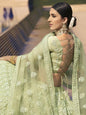 Myra Beautiful Green Heavy Embroidered Soft Net Bridal Lehenga