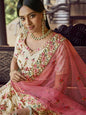 Myra Beautiful Off White Heavy Embroidered Georgette Bridal Lehenga