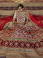 Myra Off White Heavy Embroidered Georgette Bridal Lehenga