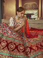 Myra Off White Heavy Embroidered Georgette Bridal Lehenga