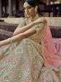 Myra Beautiful Green Heavy Embroidered Georgette Bridal Lehenga