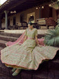 Myra Beautiful Green Heavy Embroidered Georgette Bridal Lehenga