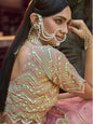 Myra Beautiful Green Heavy Embroidered Georgette Bridal Lehenga