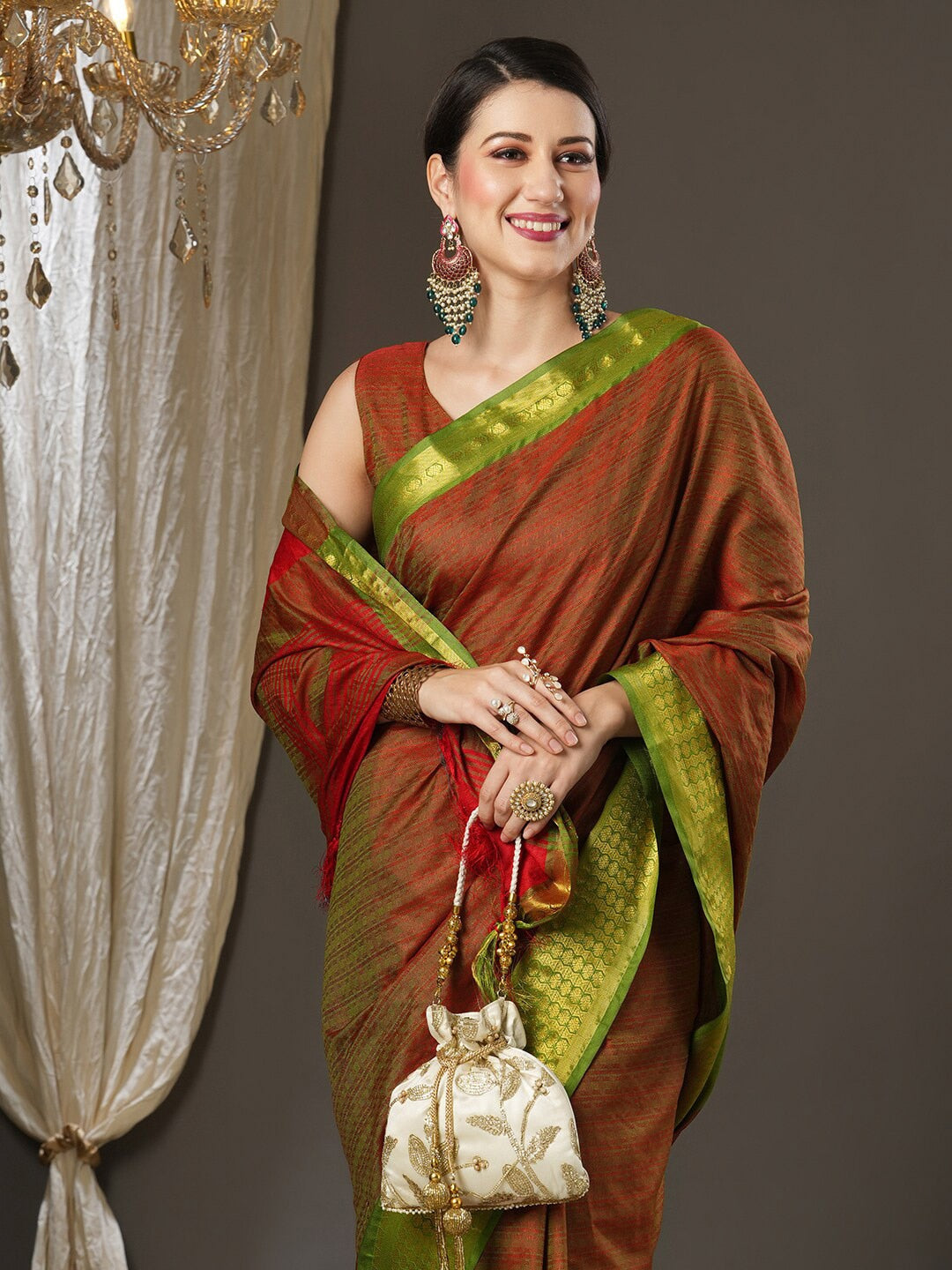 Saree Mall Woven Design Zari Festive Sarees