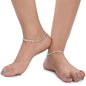 AanyaCentric Silver Plated Traditional Anklets Payal - Classic and Stylish for Women and Girls